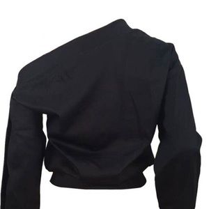 Casual neckline multi lip printed black shirt